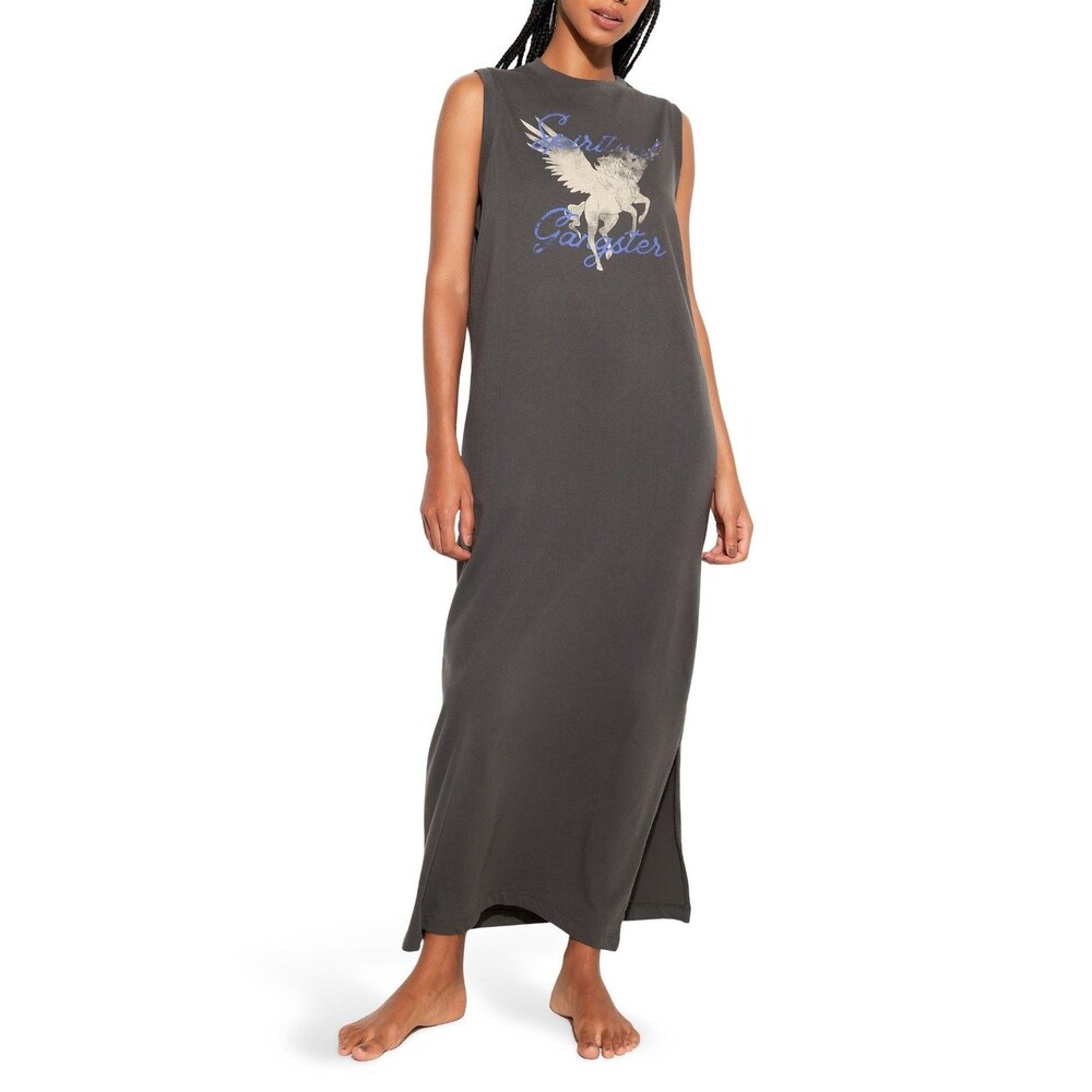 Spiritual Gangster Gray Pegasus Mulholland Sleeveless Cotton Maxi Dress - XL - Picture 2 of 14